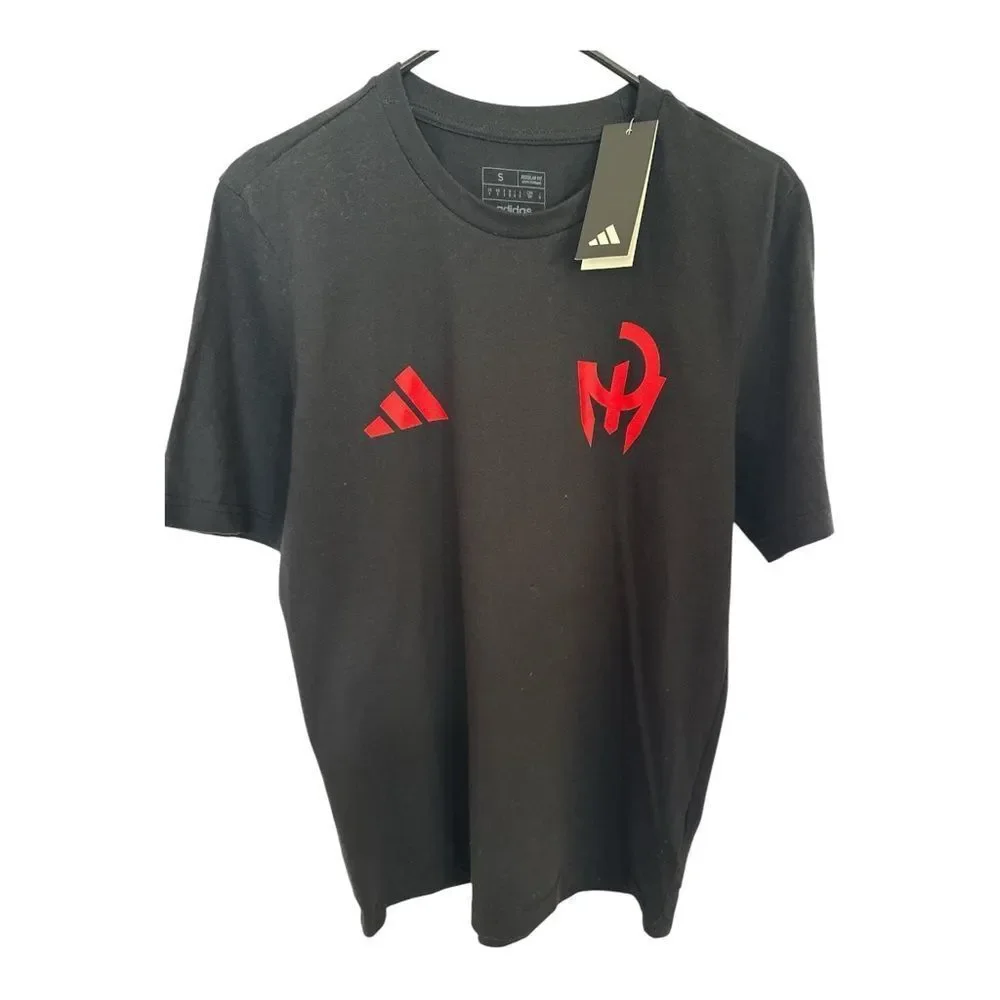 Adidas Men’s Small Mahomes Texas Tech Raiders Pregame Black Tee NWT Streetwear